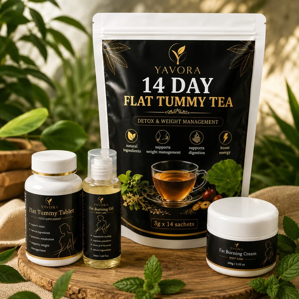 YAVORA wellness collection in a botanical setting